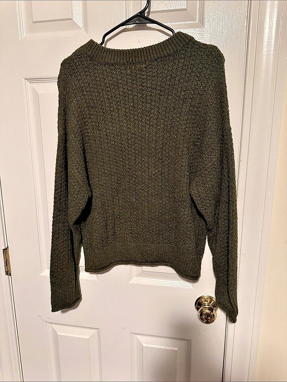 Free People Crewneck Knit Sweater in Green Size Medium